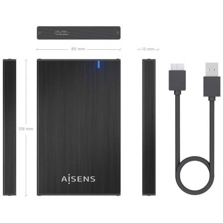 Aisens ASE-2527B Carcasa para Disco Duro/SSD 2.5 pulg. Negra Aisens ASE-2527B Carcasa para Disco Duro/SSD 2.5 pulg. Negra
